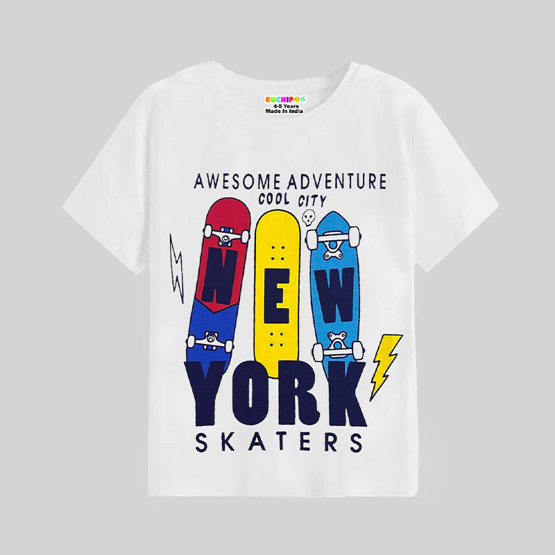 KUCHIPOO Boys Half Sleeves T-Shirts