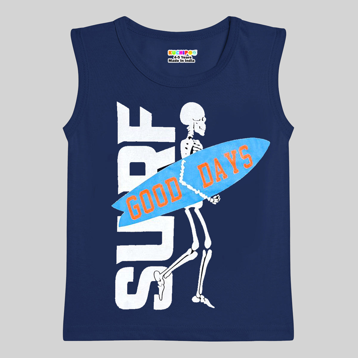 KUCHIPOO Boys Sleeves less T-Shirts