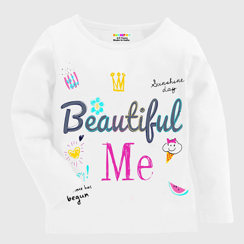 KUCHIPOO Girls Full Sleeves T-Shirts