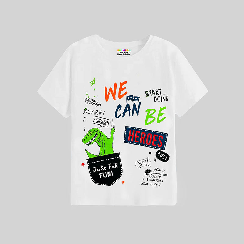 KUCHIPOO Boys Half Sleeves T-Shirts