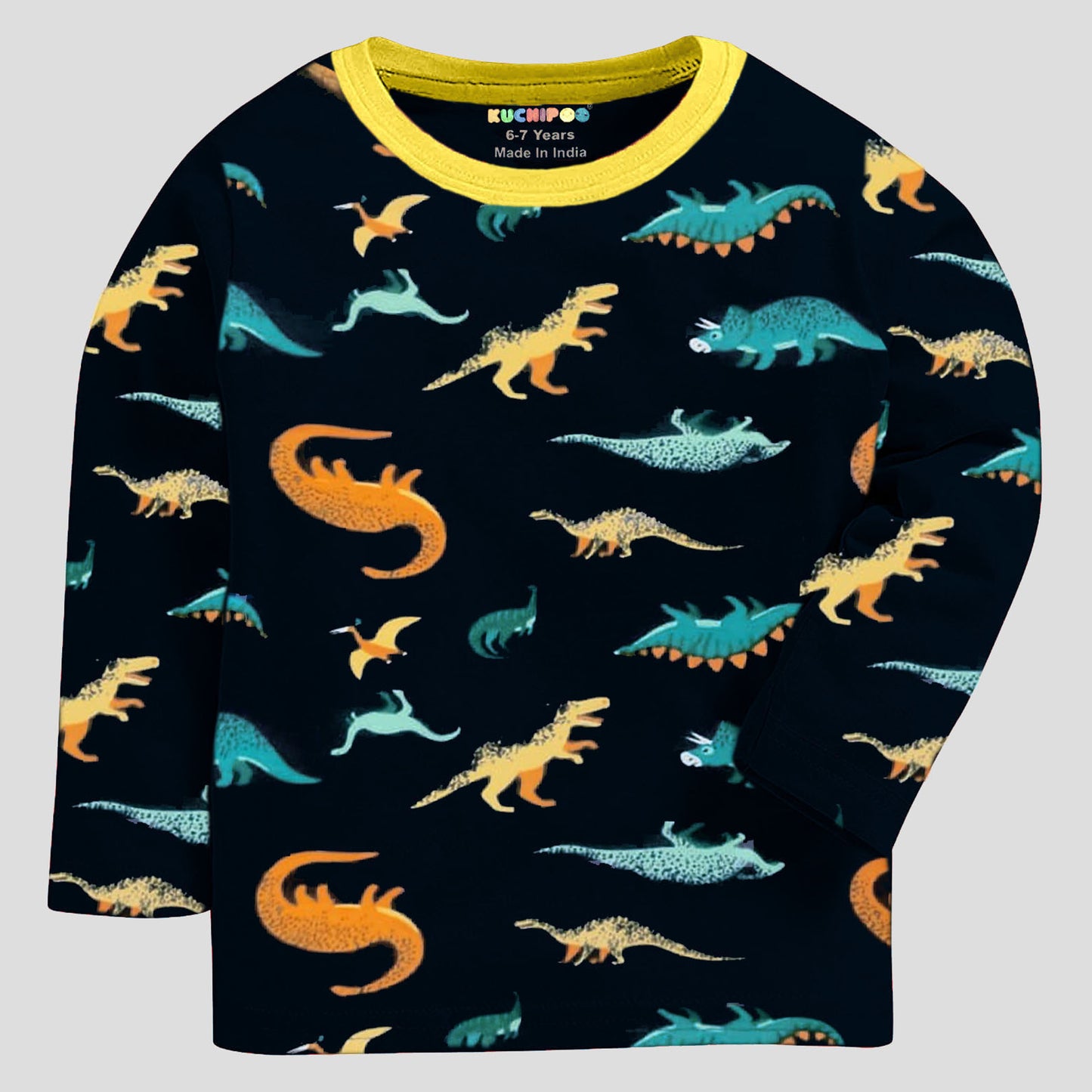 KUCHIPOO Baby Boys and Baby Girls Full Sleeves T-Shirts