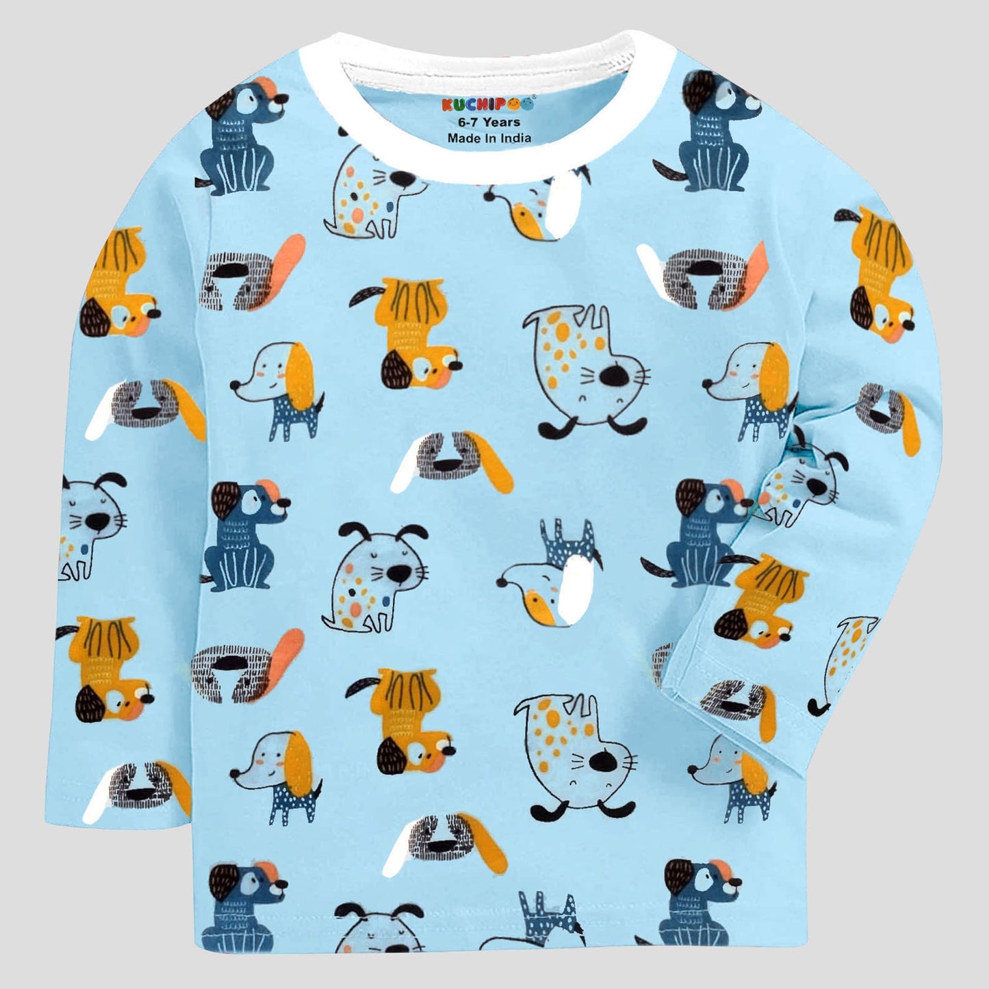 KUCHIPOO Baby Boys and Baby Girls Full Sleeves T-Shirts