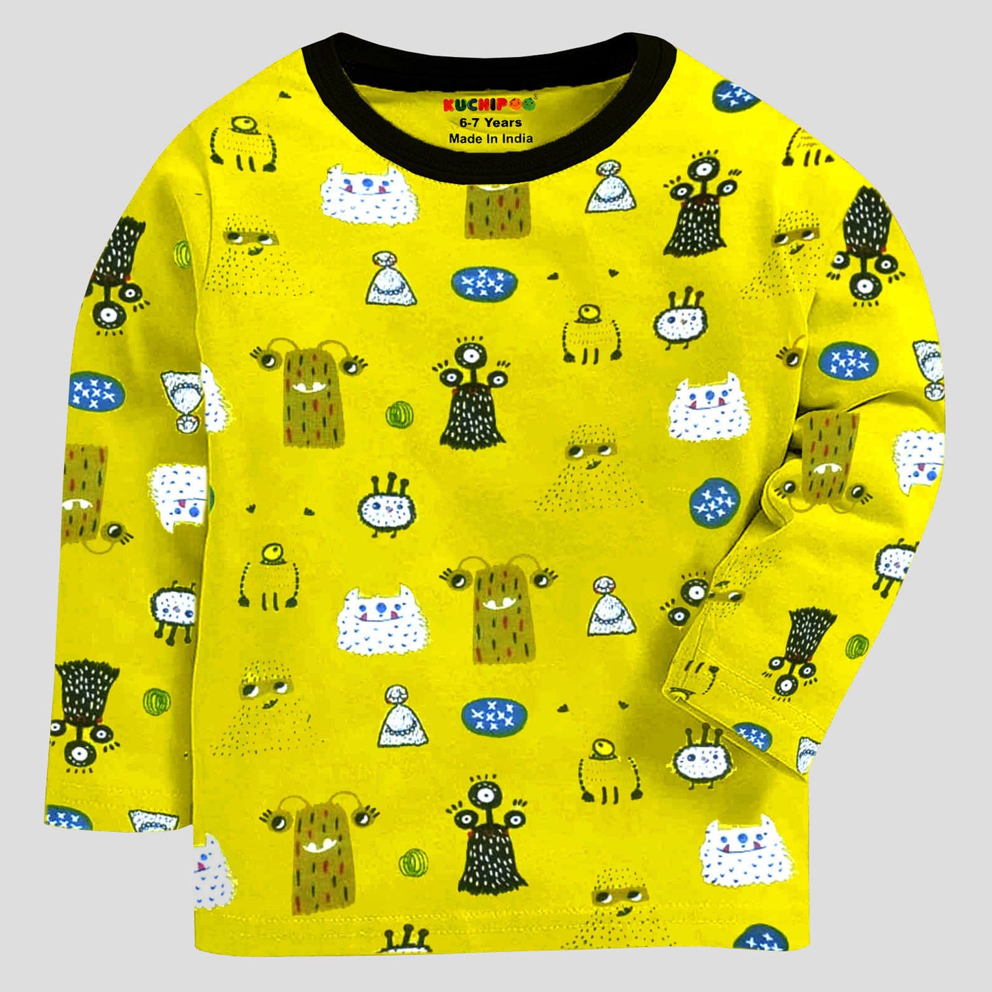 KUCHIPOO Baby Boys and Baby Girls Full Sleeves T-Shirts