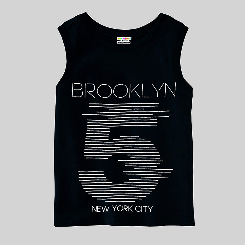 KUCHIPOO Boys Sleeves less T-Shirts