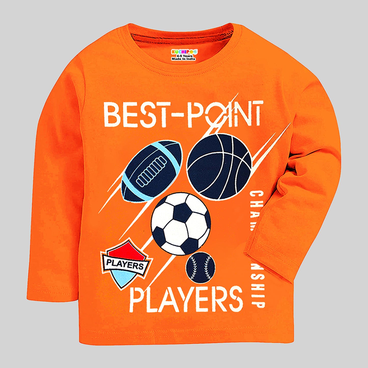 KUCHIPOO Boys Full Sleeves T-Shirts