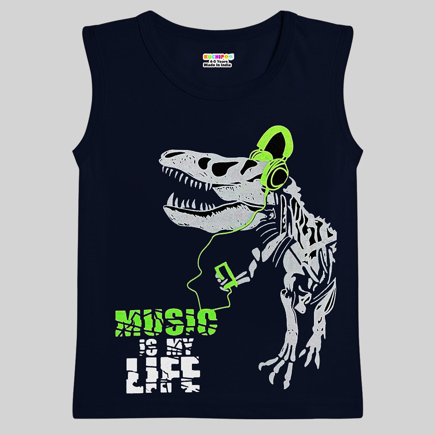 KUCHIPOO Boys Sleeves less T-Shirts