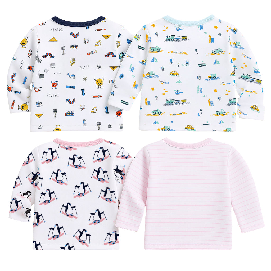 Kuchipoo Baby Boys Front Open Full Sleeves 100% Cotton T-Shirt