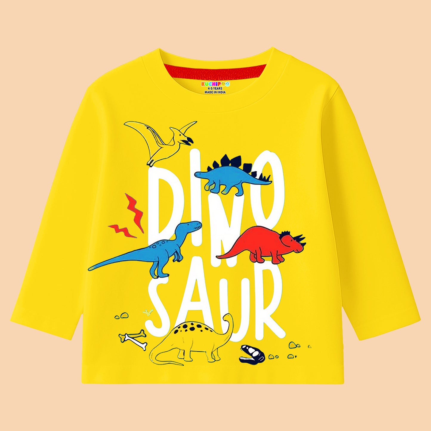 Kuchipoo Baby Boy Full Sleeves Regular Fit Cotton T-Shirt