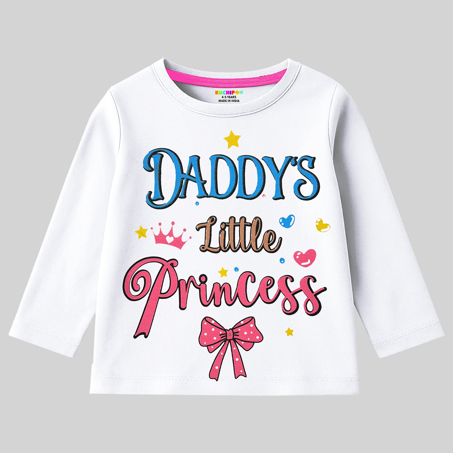 KUCHIPOO Girls Full Sleeves T-Shirts