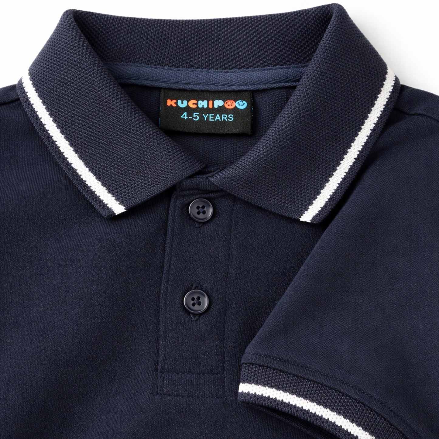 Kuchipoo Boys 100% Cotton Polo T-Shirts | Half Sleeve Collared Neck | Soft & Comfortable Casual Wear for Kids | Pack of 2