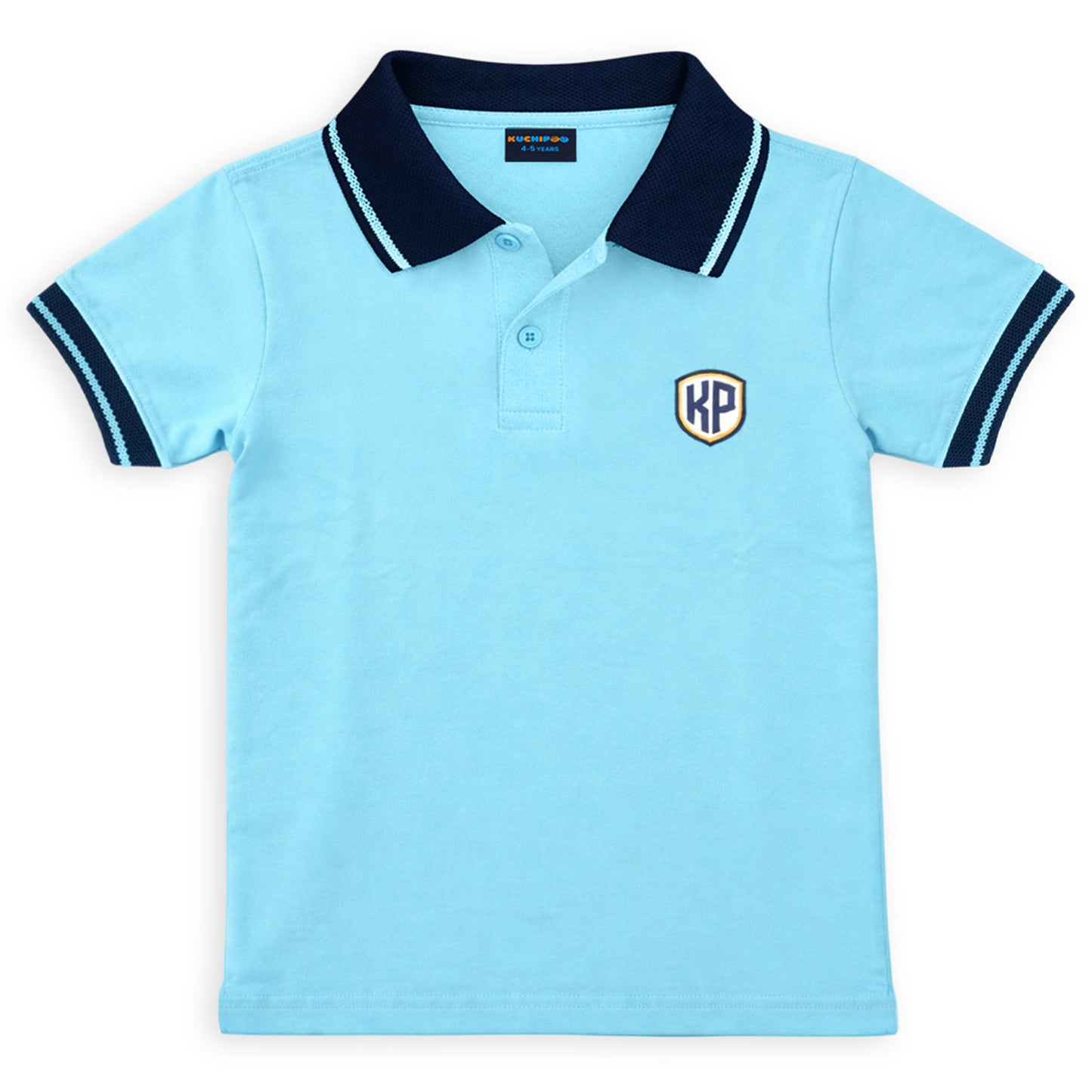 Kuchipoo Boys 100% Cotton Polo T-Shirts | Half Sleeve Collared Neck | Soft & Comfortable Casual Wear for Kids | Pack of 2