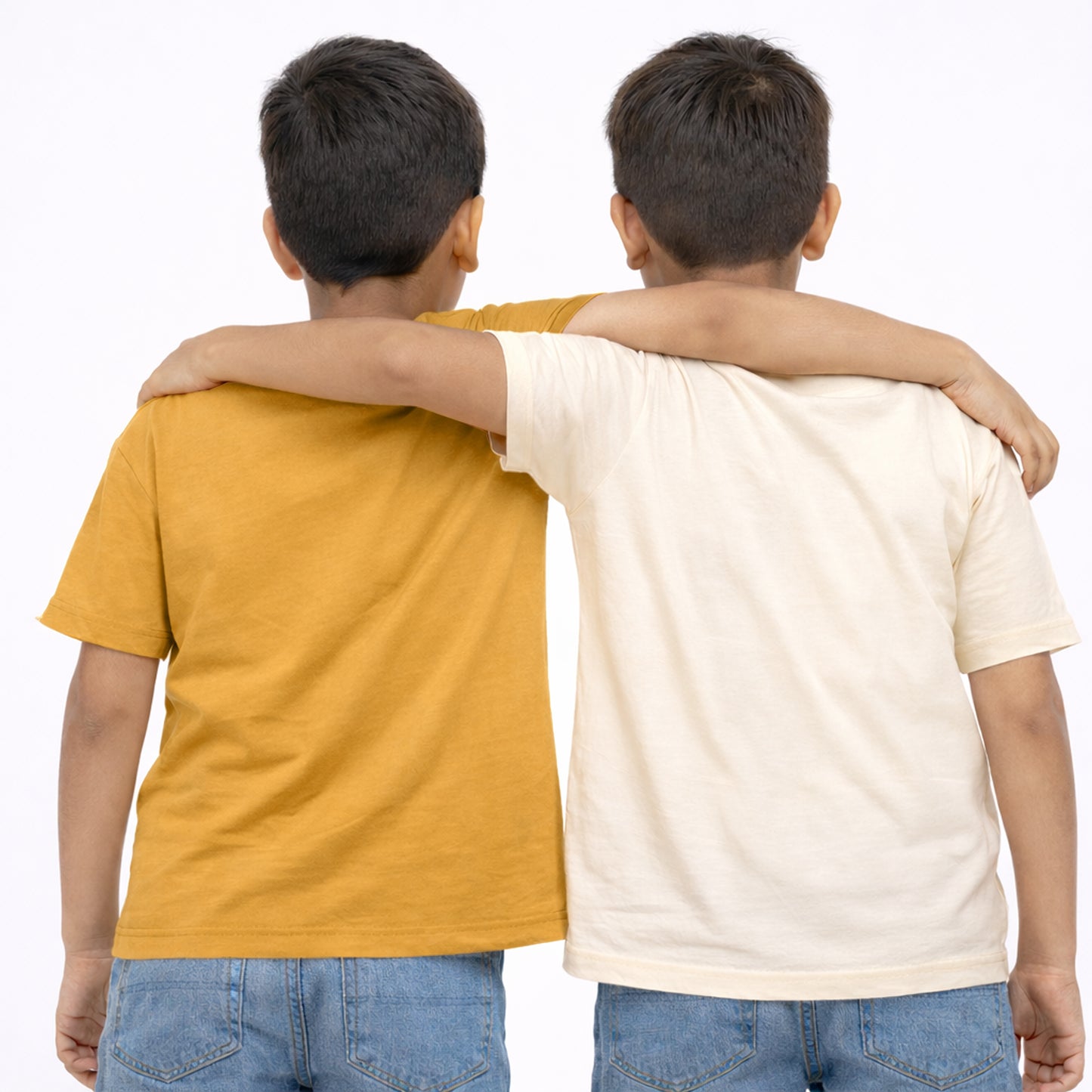 Kuchipoo Boys Cotton Printed T-Shirts | Half Sleeve Round Neck | Soft & Comfortable Casual Wear for Kids | Pack of 2