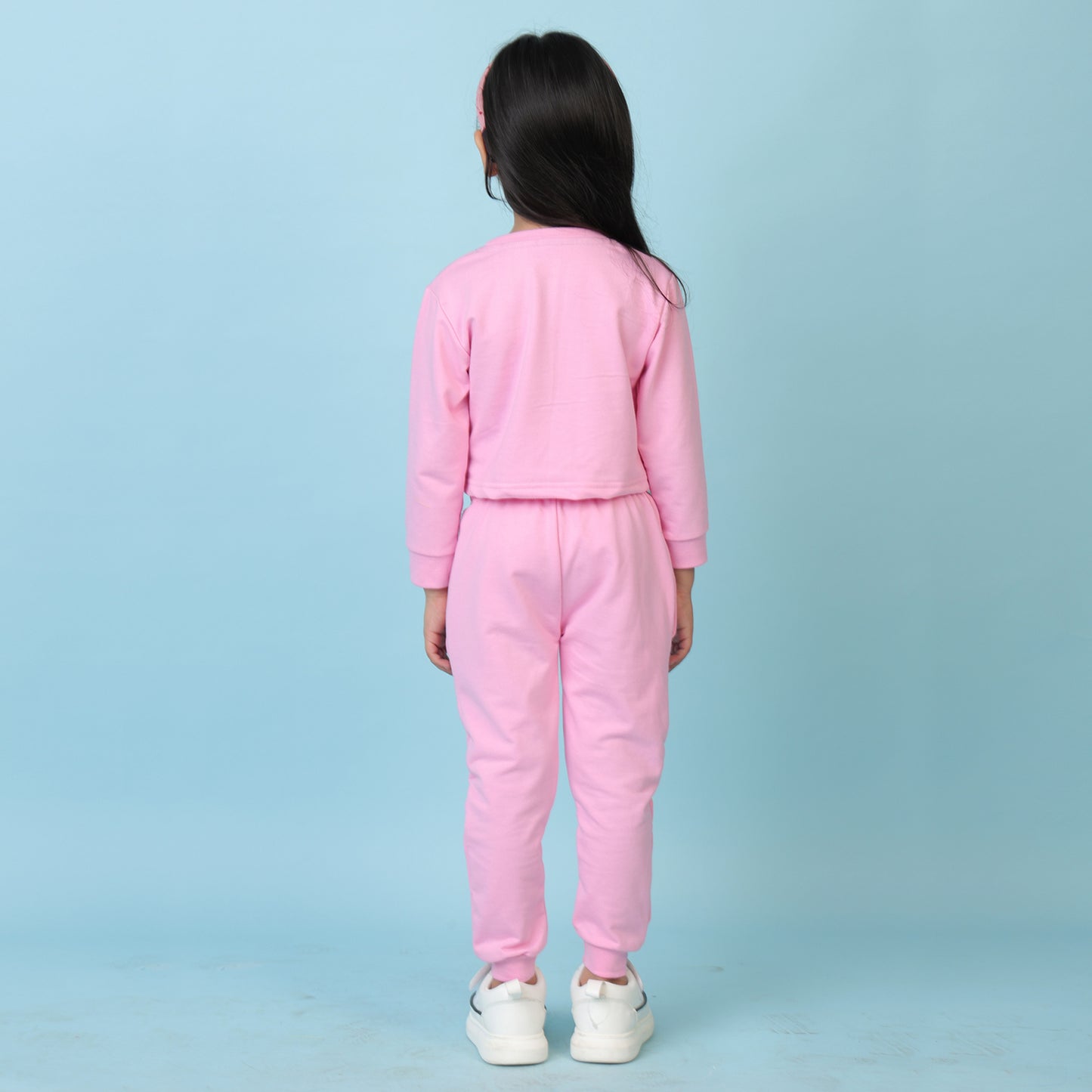 KUCHIPOO Girls Crop Top and Trackpant Set