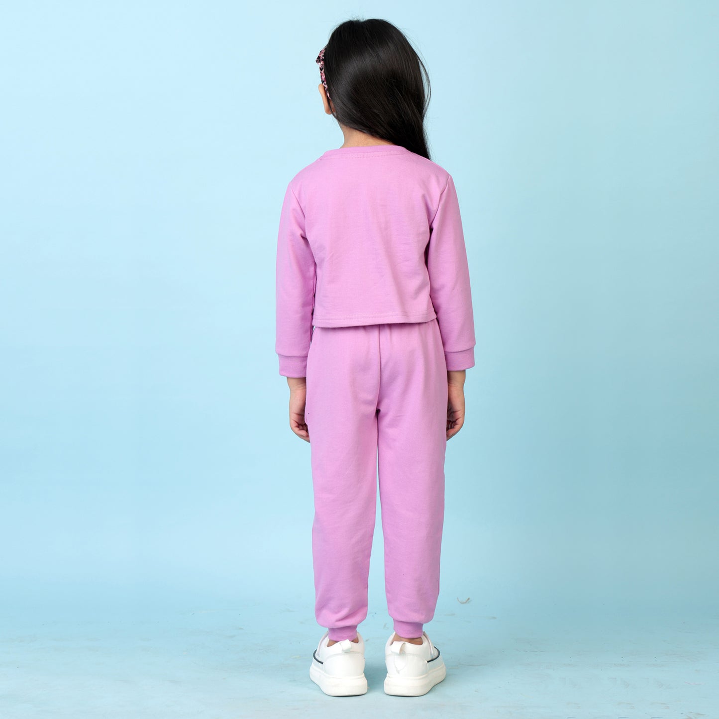 KUCHIPOO Girls Crop Top and Trackpant Set
