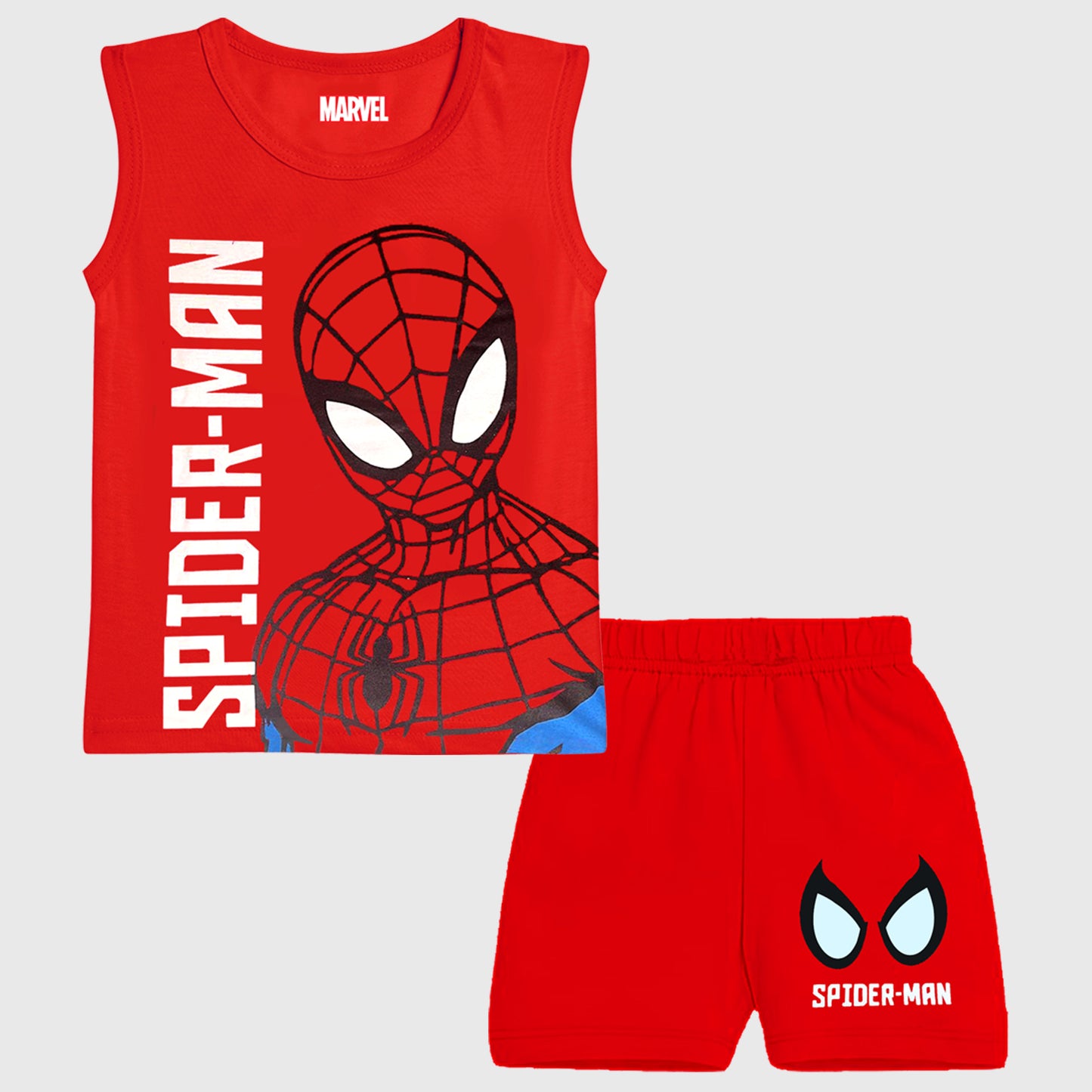 KUCHIPOO @MARVEL Baby Boys Half Sleeves T-Shirts and Shorts Set
