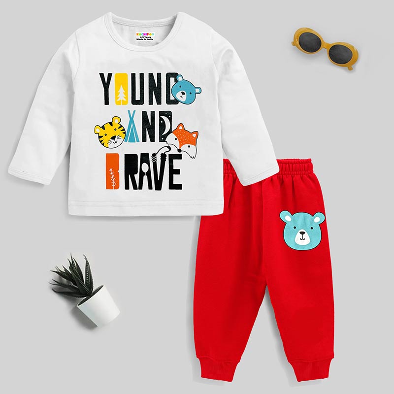 KUCHIPOO Baby Boys T-Shirts and Pyjamas Set