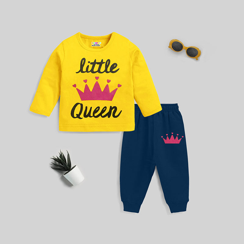 KUCHIPOO Baby Girls T-Shirts and Pyjamas Set