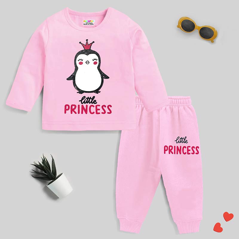 KUCHIPOO Baby Girls T-Shirts and Pyjamas Set