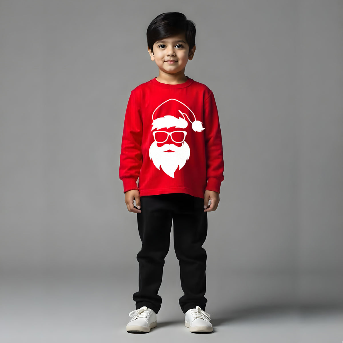 Kuchipoo Boys and Girls (Santa Claus) Regular Fit Sweatshirt