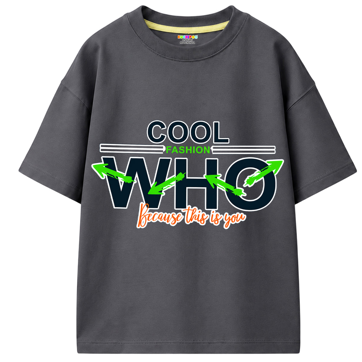 Kuchipoo Boys Cotton Printed T-Shirts | Half Sleeve Round Neck | Soft & Comfortable Casual Wear for Kids | Pack of 5