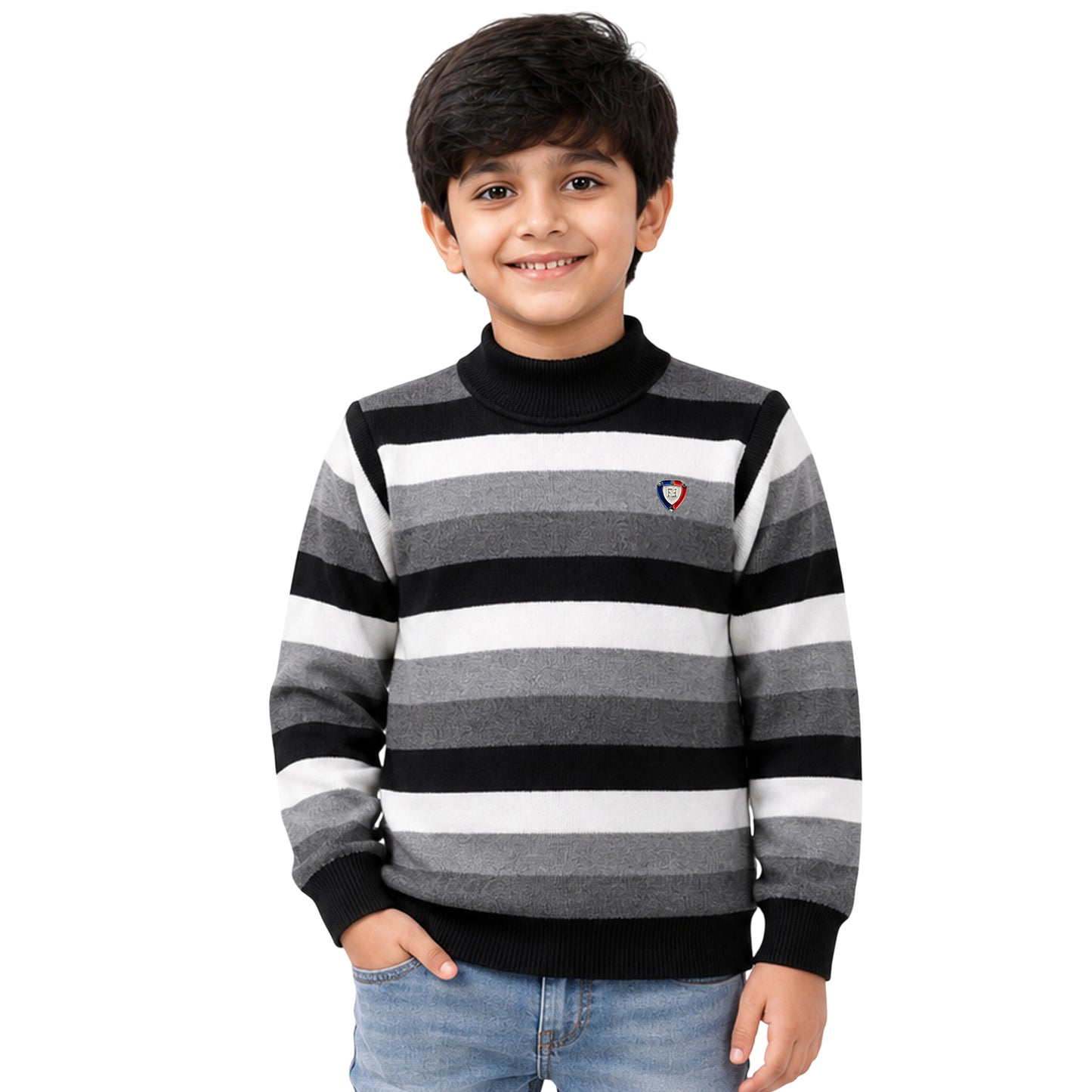 Kuchipoo Boys' Winter Wear Knitted Sweater | Full Sleeves Warm Pullover | Casual & Stylish Kids' Jumper