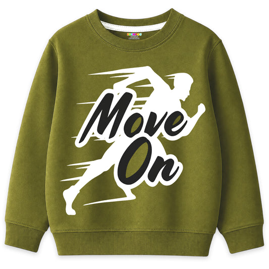 Kuchipoo Boys Graphic Printed Full Sleeve Round Neck Sweatshirt | Regular Fit Winterwear