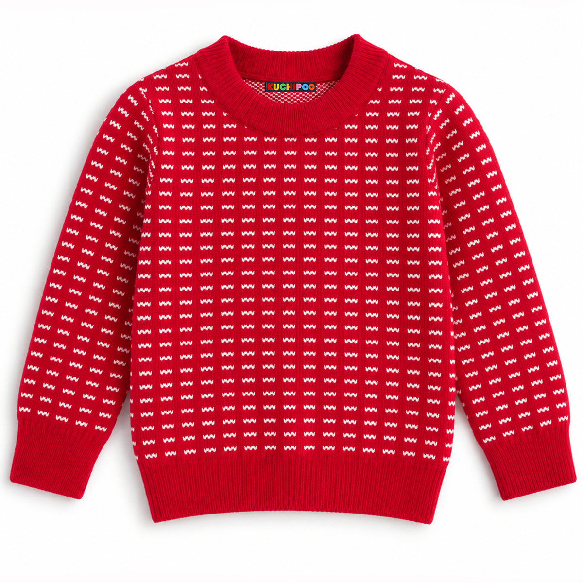 Kuchipoo Girls' Winter Wear Knitted Sweater | Full Sleeves Warm Pullover | Casual & Stylish Kids' Jumper