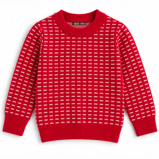 Kuchipoo Girls' Winter Wear Knitted Sweater | Full Sleeves Warm Pullover | Casual & Stylish Kids' Jumper