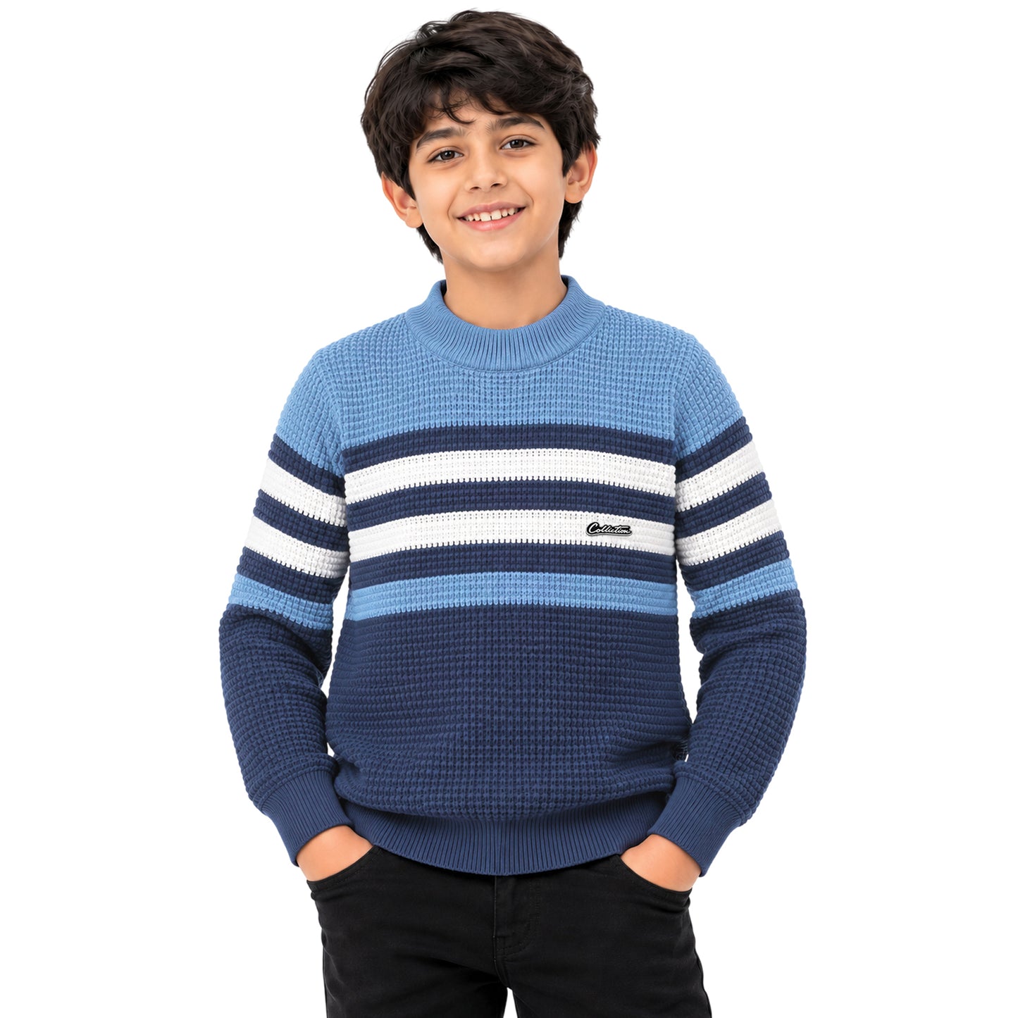 Kuchipoo Boys' Winter Wear Knitted Sweater | Full Sleeves Warm Pullover | Casual & Stylish Kids' Jumper