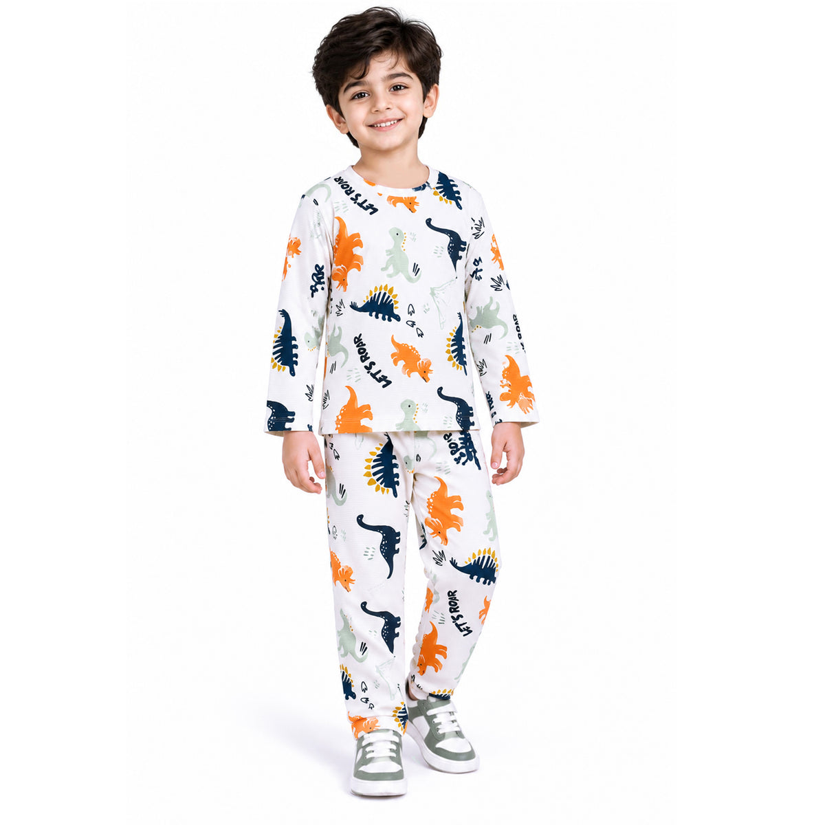 Kuchipoo Boys and Girls Printed Full Sleeve T-Shirt & Pajama Set | Soft & Comfortable Kids Night Suit | Cozy Casual Wear for Light Winters