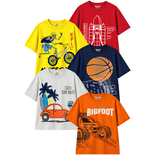 KUCHIPOO Boys Half Sleeves T-Shirts