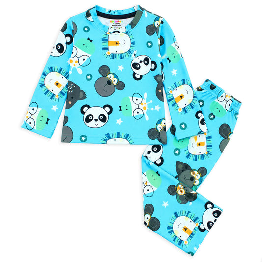 Kuchipoo Boys and Girls Printed Full Sleeve T-Shirt & Pajama Set | Soft & Comfortable Kids Night Suit | Cozy Casual Wear for Light Winters