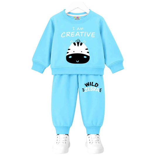 Kuchipoo Boys Printed Sweatshirt & Track Pant Set | Full Sleeve Winter Co-ord Set | Soft & Comfortable Casual Wear for Kids