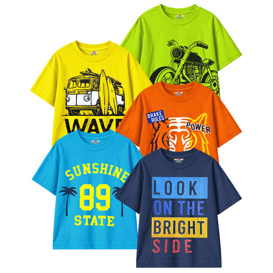 KUCHIPOO Boys Half Sleeves T-Shirts