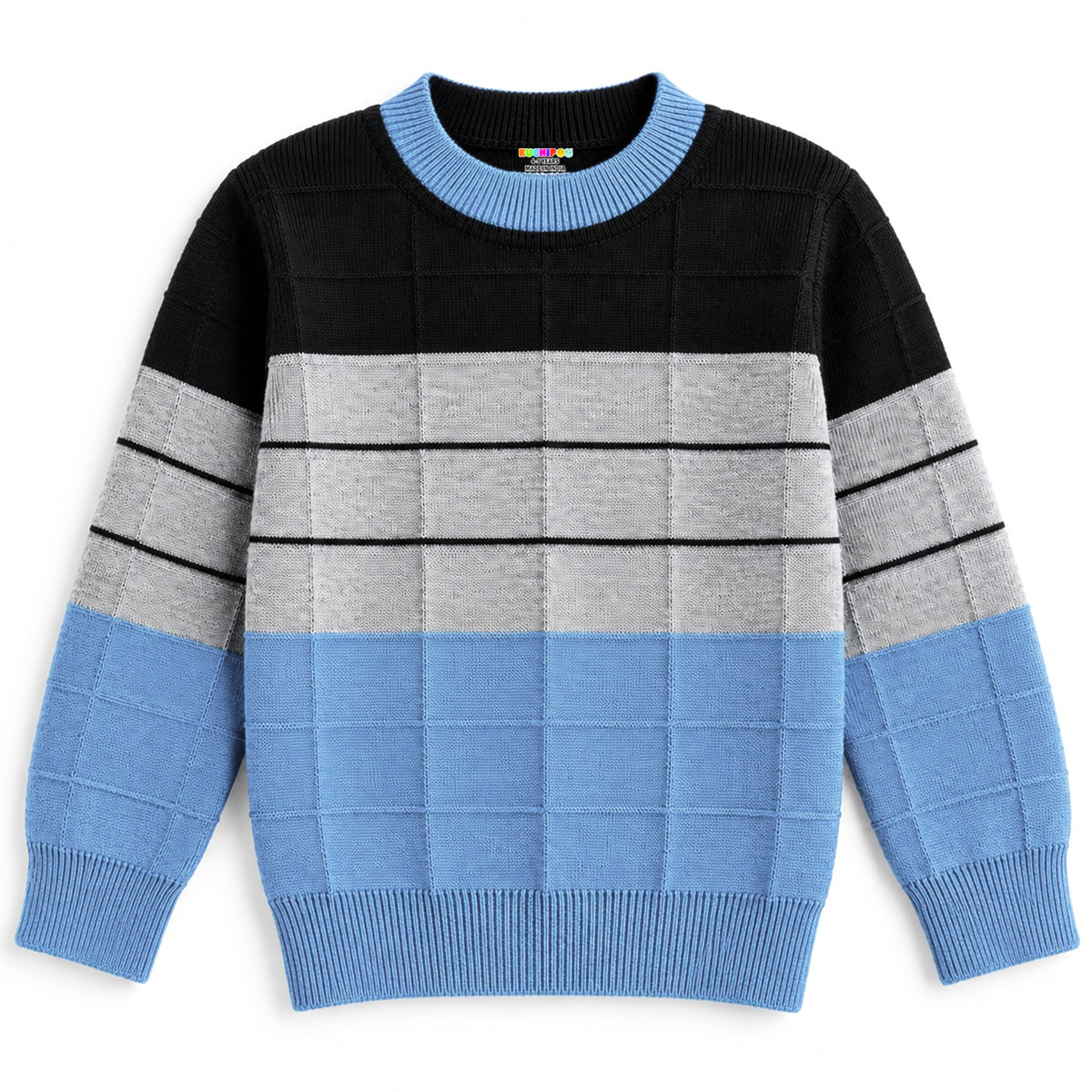 Kuchipoo Boys' Winter Wear Knitted Sweater | Full Sleeves Warm Pullover | Casual & Stylish Kids' Jumper