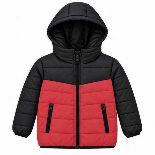 Kuchipoo Boys Winter Puffer Jacket with Hood and front Pocket
