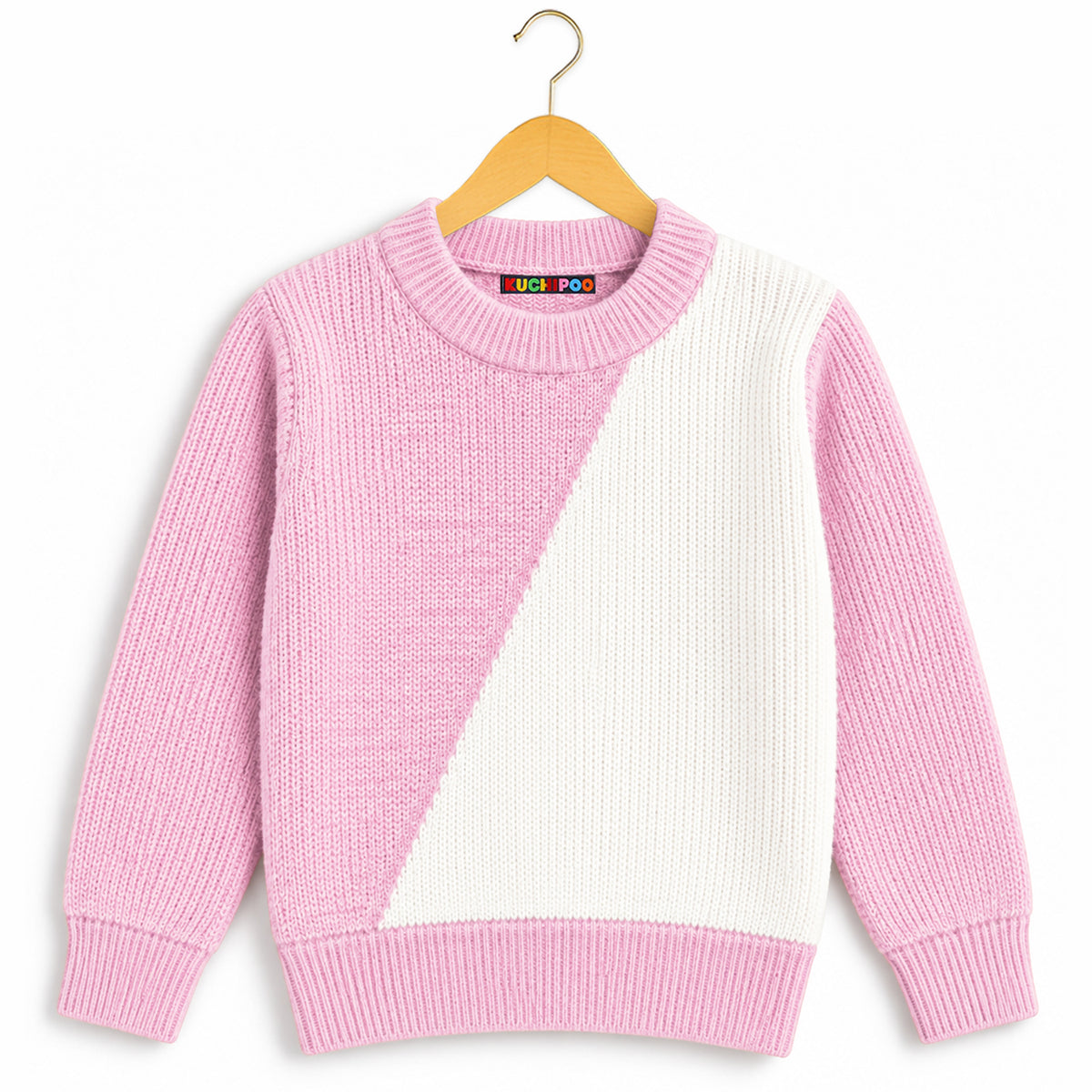 Kuchipoo Girls' Winter Wear Knitted Sweater | Full Sleeves Warm Pullover | Casual & Stylish Kids' Jumper (Copy)