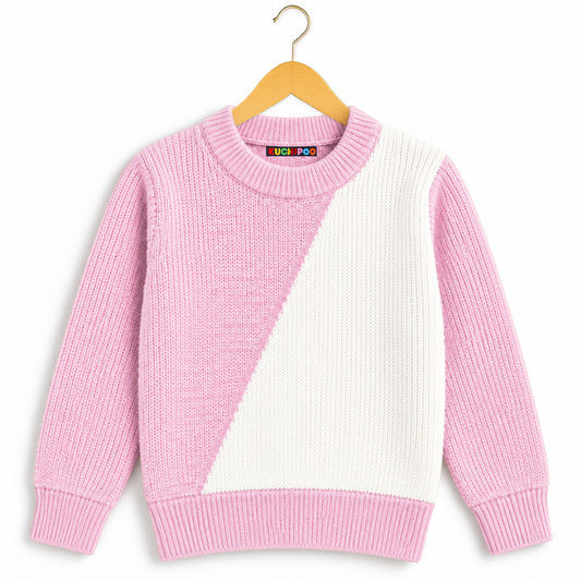 Kuchipoo Girls' Winter Wear Knitted Sweater | Full Sleeves Warm Pullover | Casual & Stylish Kids' Jumper (Copy)