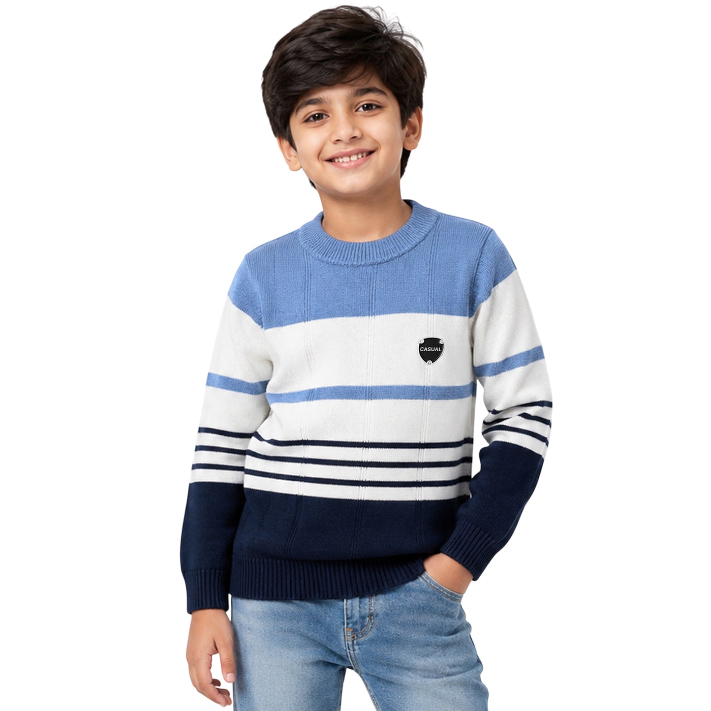 Kuchipoo Boys' Winter Wear Knitted Sweater | Full Sleeves Warm Pullover | Casual & Stylish Kids' Jumper
