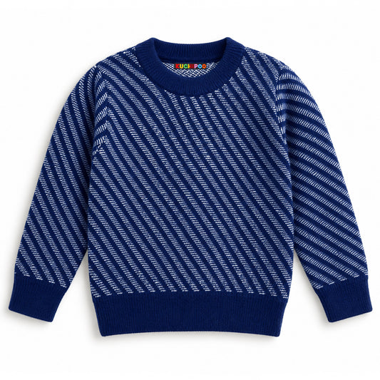 Kuchipoo Boys' Winter Wear Knitted Sweater | Full Sleeves Warm Pullover | Casual & Stylish Kids' Jumper