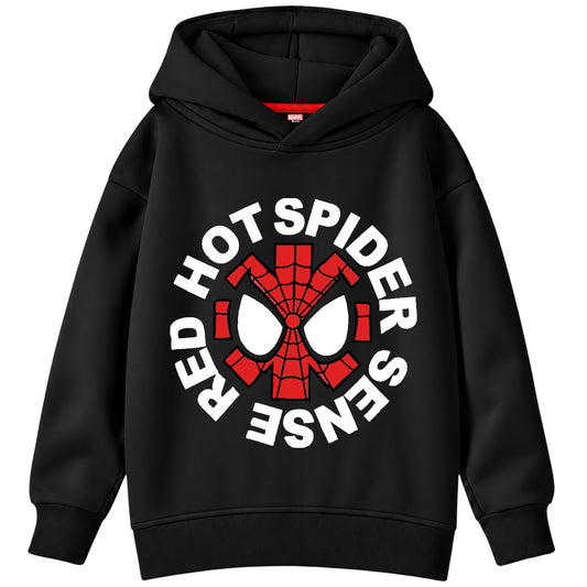 Kuchipoo © Marvel Boys Full Sleeve Hooded Sweatshirt | Marvel Superhero Graphic Printed Pullover Hoodie with Ribbed Cuffs & Hem | Casual Winter Wear for Boys