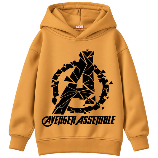 Kuchipoo © Marvel Boys Full Sleeve Hooded Sweatshirt | Marvel Superhero Graphic Printed Pullover Hoodie with Ribbed Cuffs & Hem | Casual Winter Wear for Boys