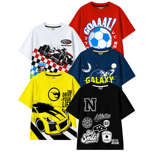 KUCHIPOO Boys Half Sleeves T-Shirts