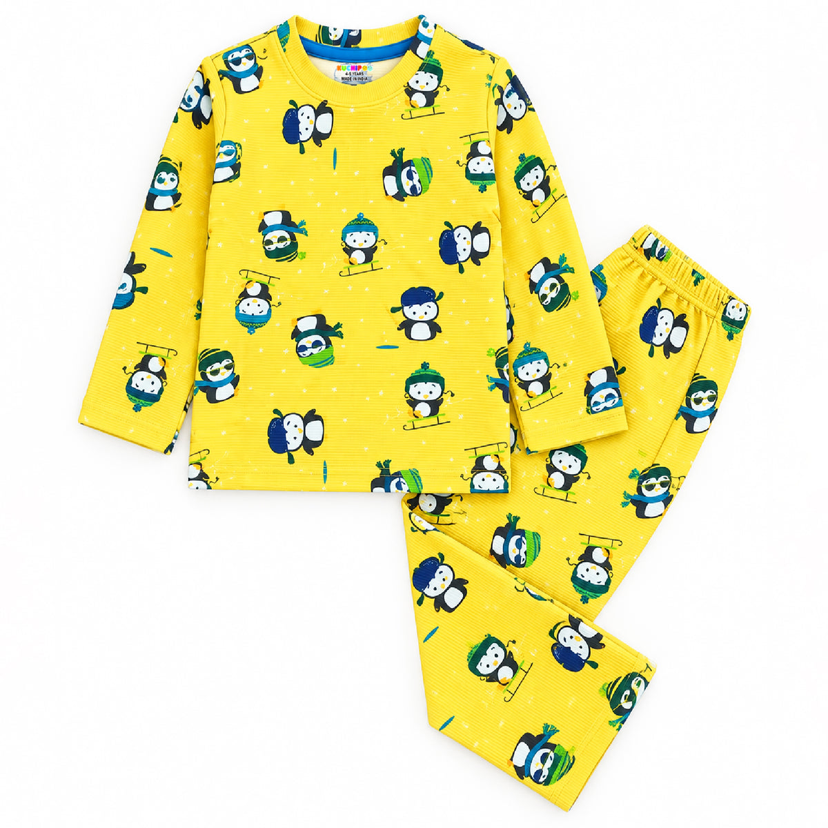 Kuchipoo Boys and Girls Printed Full Sleeve T-Shirt & Pajama Set | Soft & Comfortable Kids Night Suit | Cozy Casual Wear for Light Winters (Copy) (Copy)