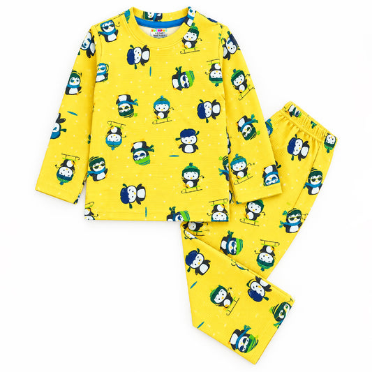 Kuchipoo Boys and Girls Printed Full Sleeve T-Shirt & Pajama Set | Soft & Comfortable Kids Night Suit | Cozy Casual Wear for Light Winters (Copy) (Copy)