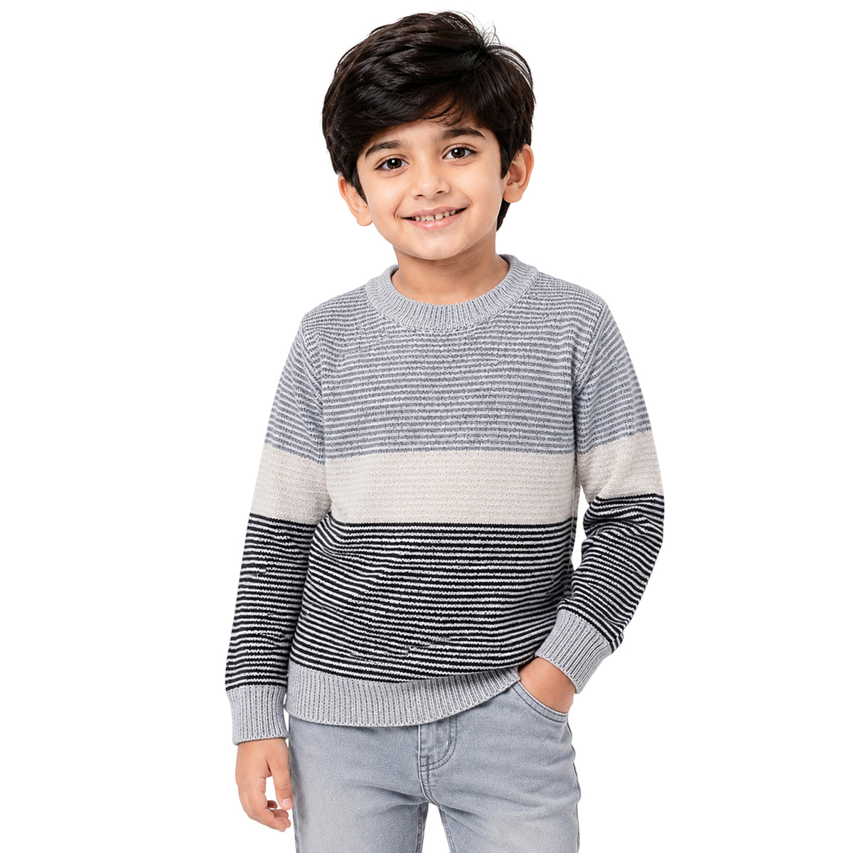 Kuchipoo Boys' Winter Wear Knitted Sweater | Full Sleeves Warm Pullover | Casual & Stylish Kids' Jumper