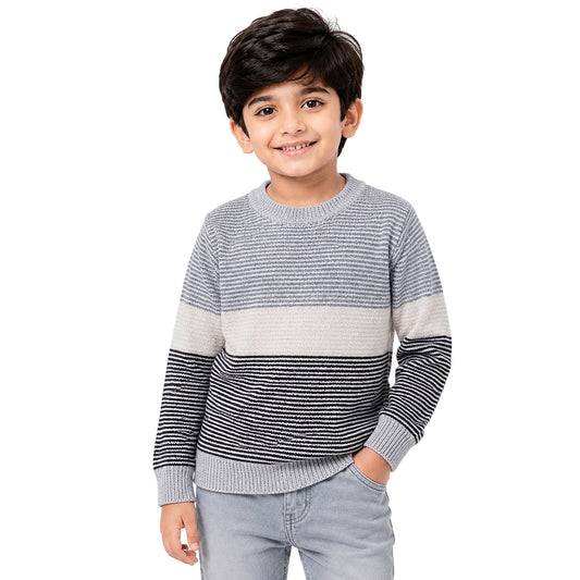 Kuchipoo Boys' Winter Wear Knitted Sweater | Full Sleeves Warm Pullover | Casual & Stylish Kids' Jumper