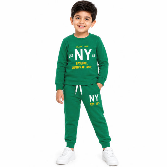 Kuchipoo Boys Regular Fit Cotton T-Shirt and Trackpant Set