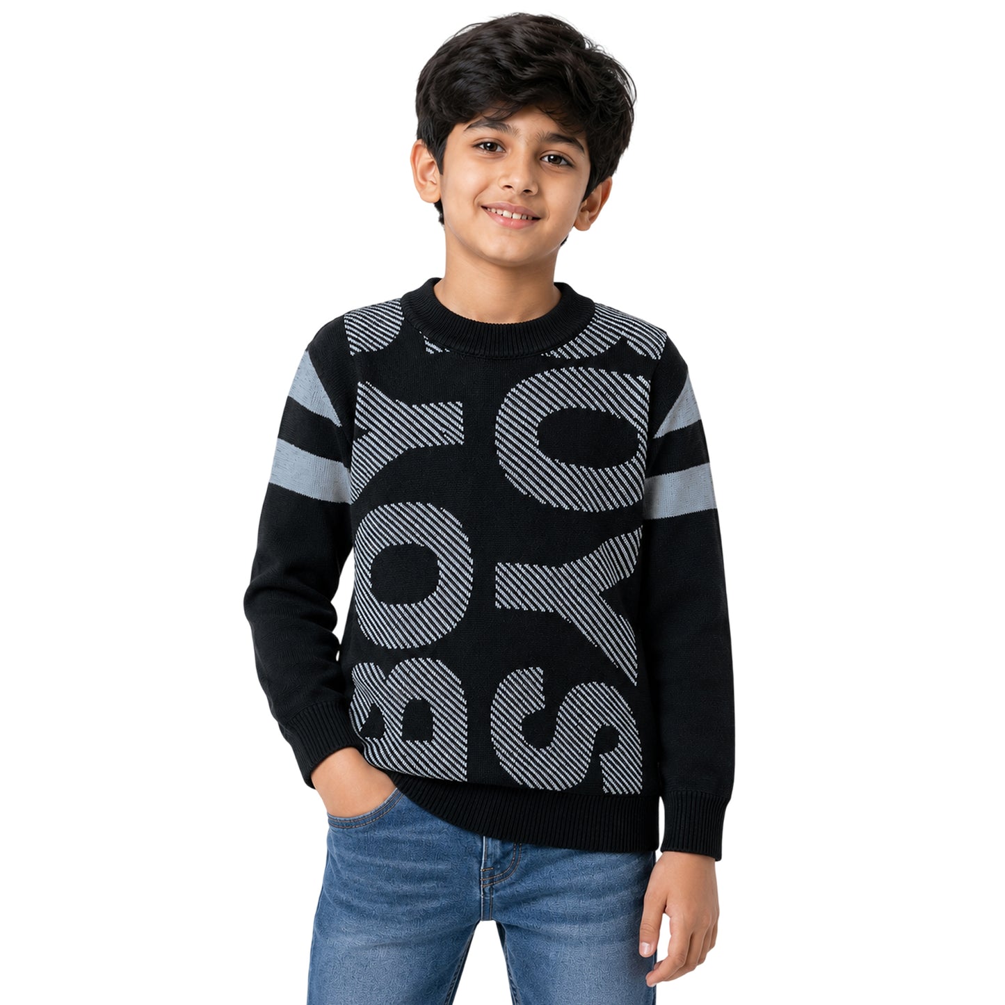 Kuchipoo Boys' Winter Wear Knitted Sweater | Full Sleeves Warm Pullover | Casual & Stylish Kids' Jumper