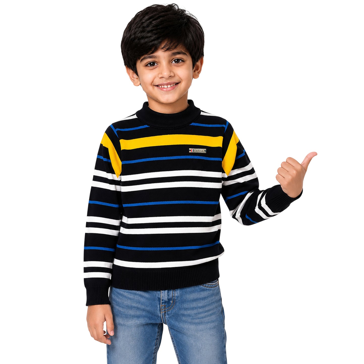 Kuchipoo Boys' Winter Wear Knitted Sweater | Full Sleeves Warm Pullover | Casual & Stylish Kids' Jumper